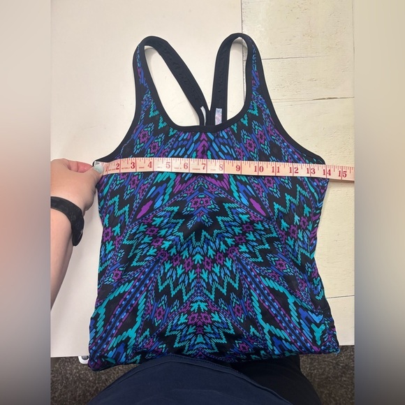 Athleta Cayo Coco Ready To Run Tankini Size Small Padded Swim Tank Top Purple - Picture 3 of 7